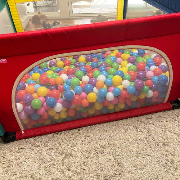Colorful Playpen without balls 4’ square 27” ht. - Picture 6 of 6
